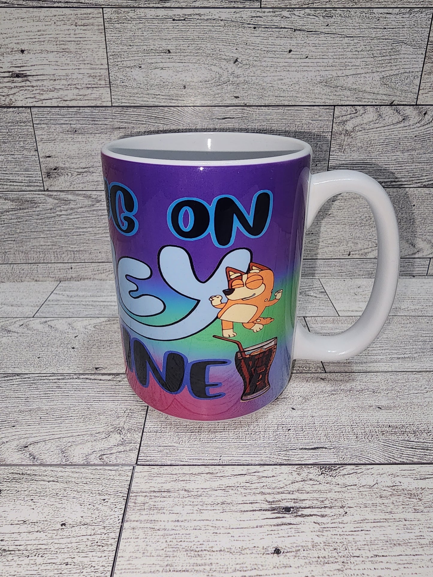 Caffeine and Bluey Mug
