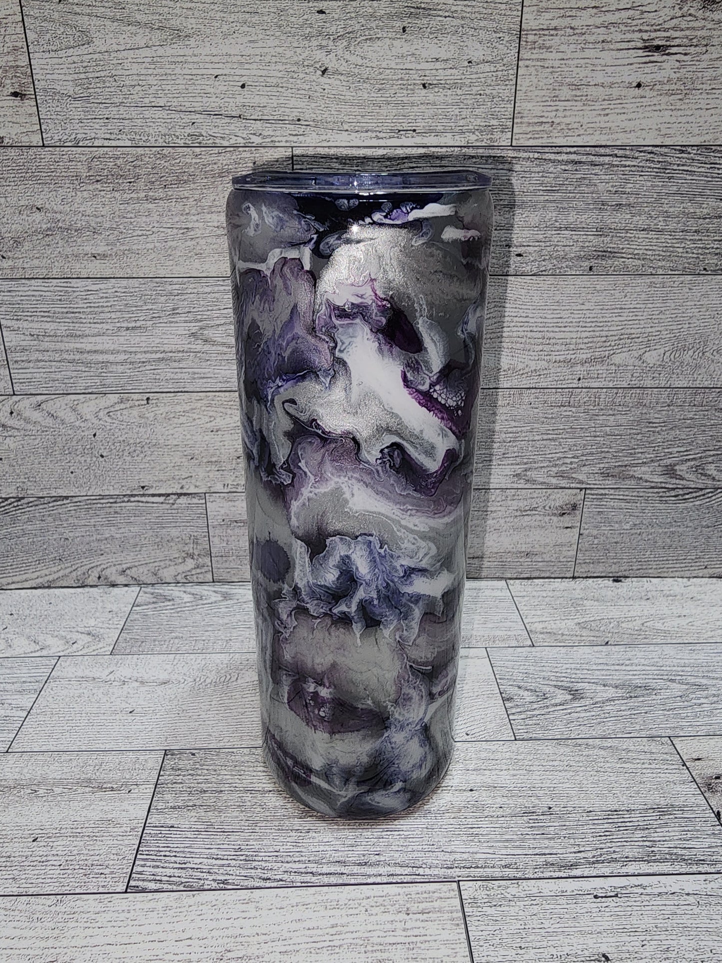 Purple Silver White Swirl