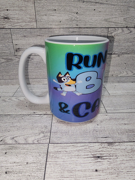 Caffeine and Bluey Mug