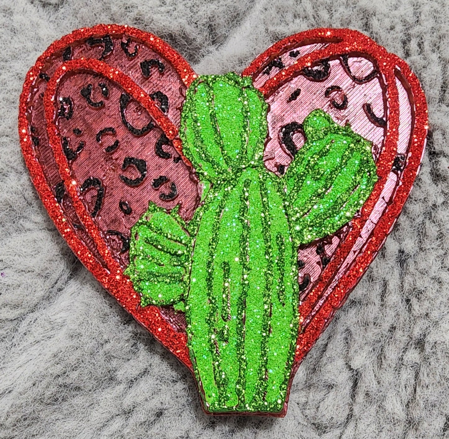 Cactus Leopard Heart Freshie