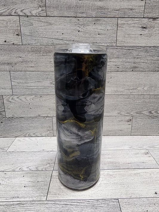 Black Silver Gold Marble