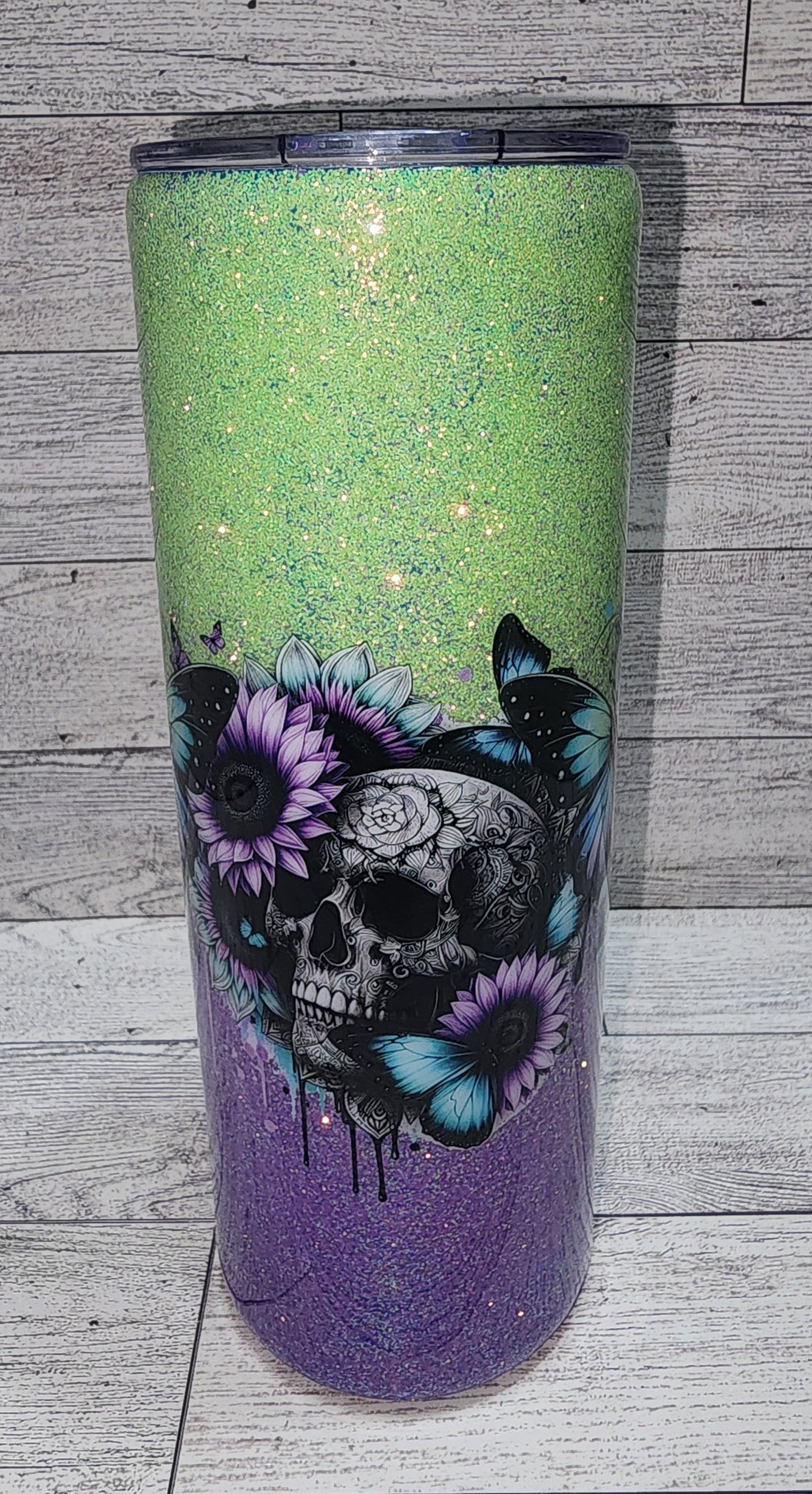 Sunflower Butterfly Skull