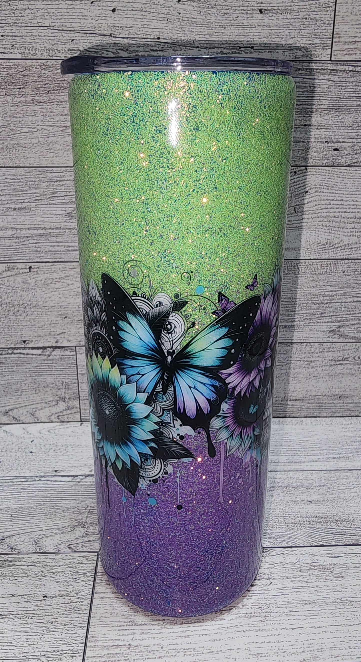 Sunflower Butterfly Skull