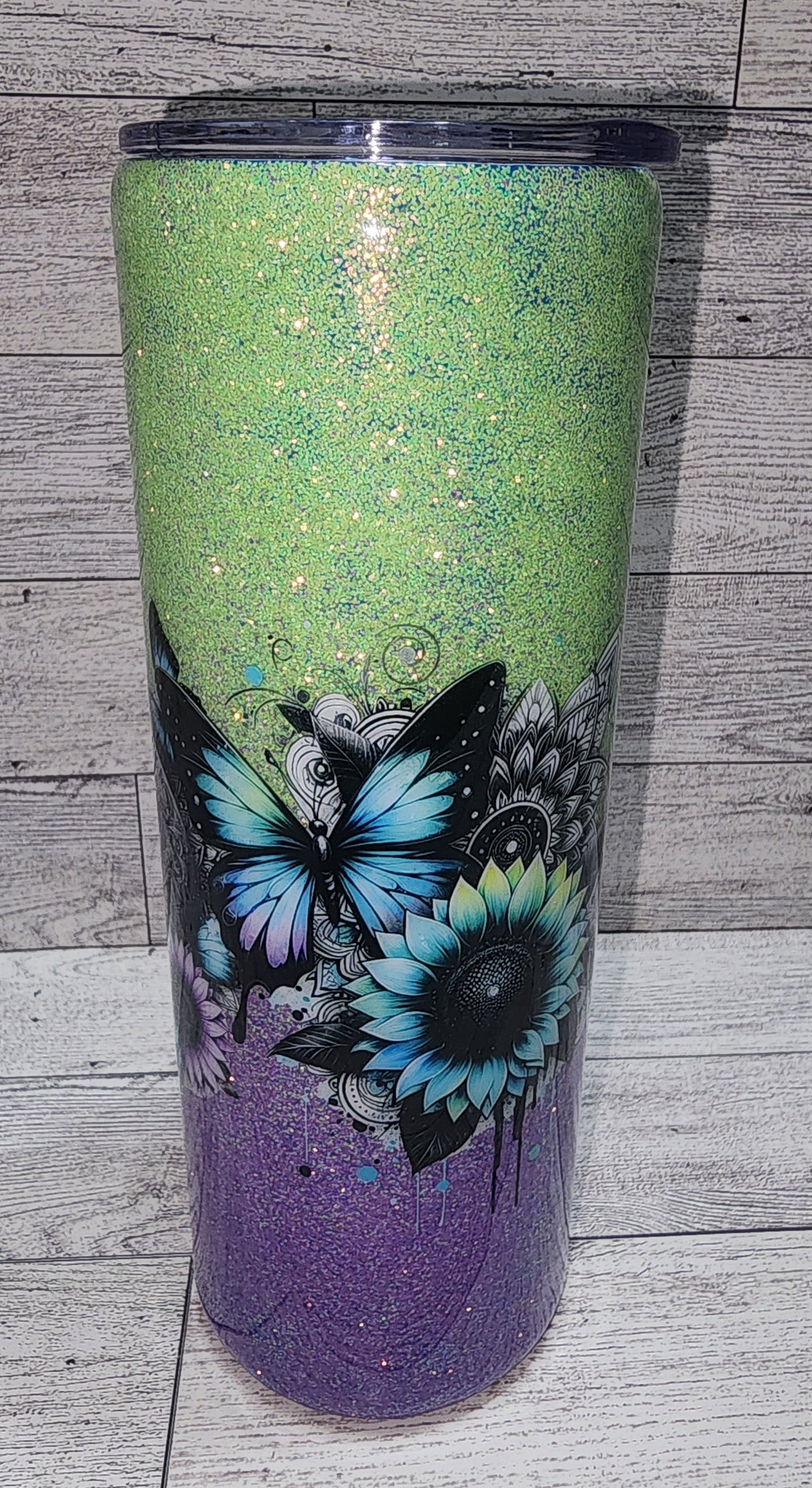 Sunflower Butterfly Skull