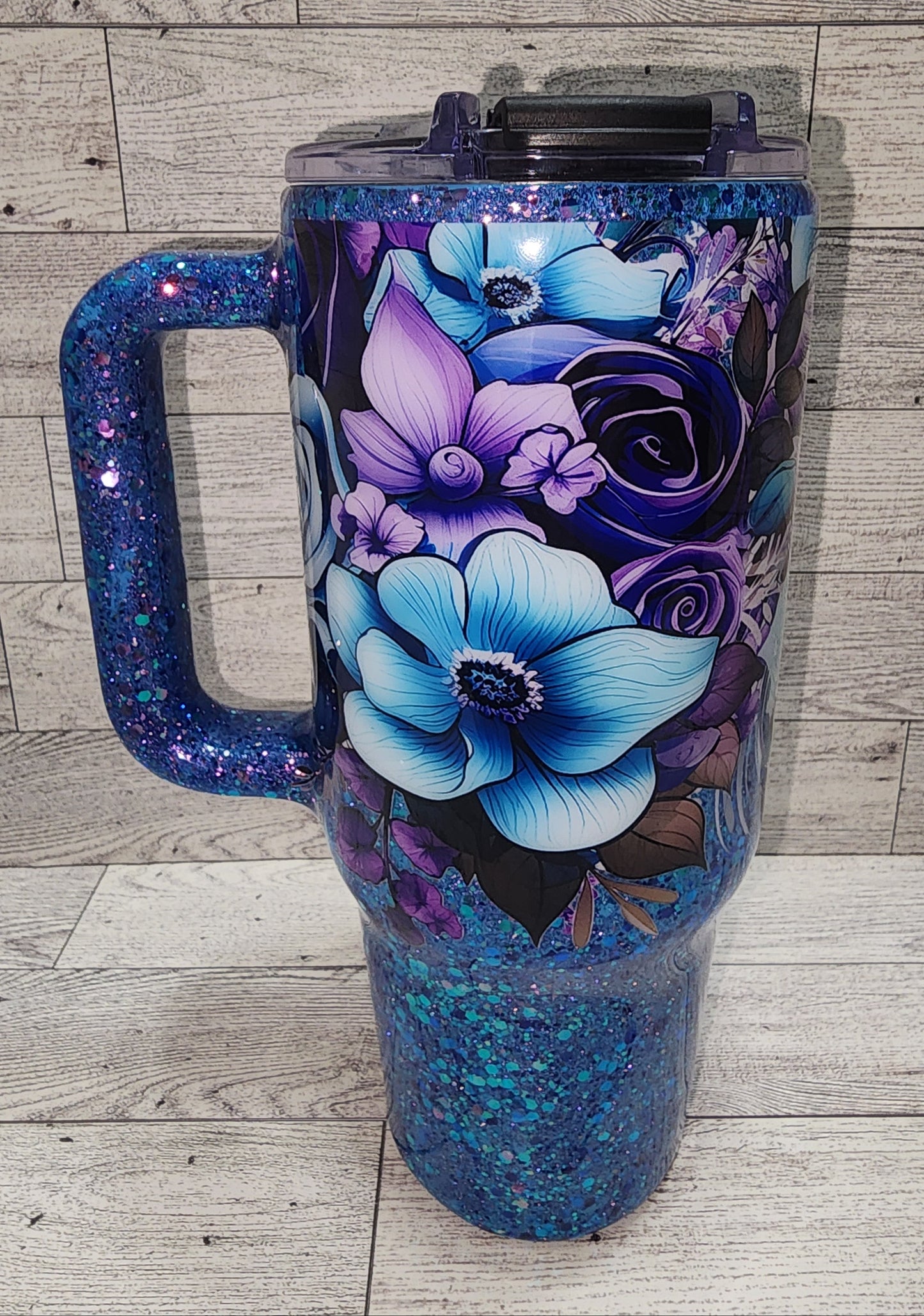 Purple Blue Floral