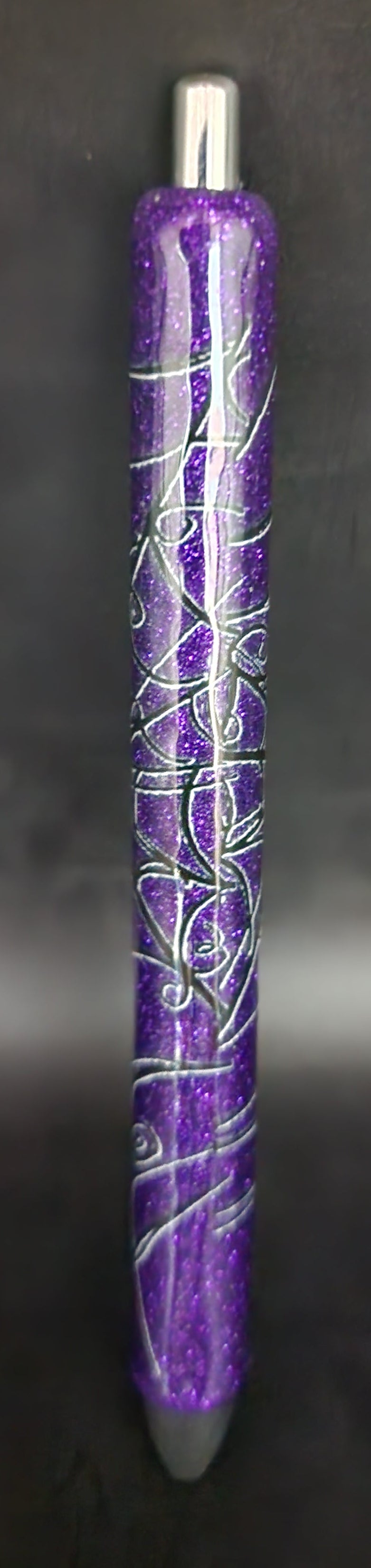Purple Spiderweb Epoxy Pen