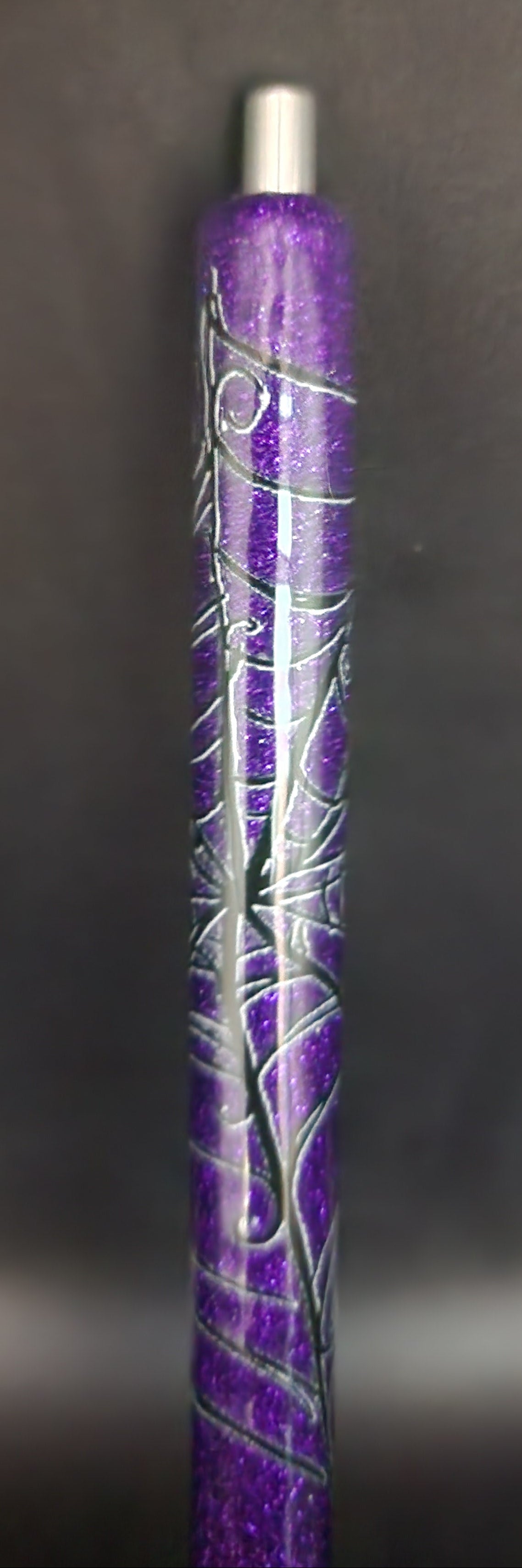 Purple Spiderweb Epoxy Pen