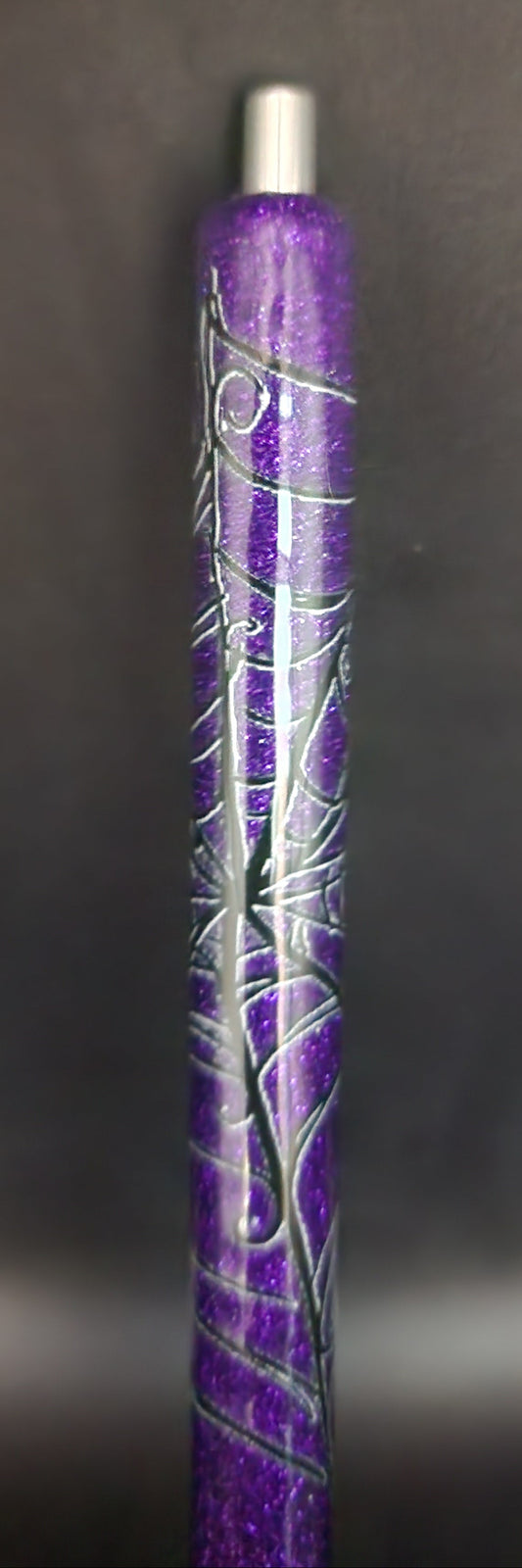 Purple Spiderweb Epoxy Pen